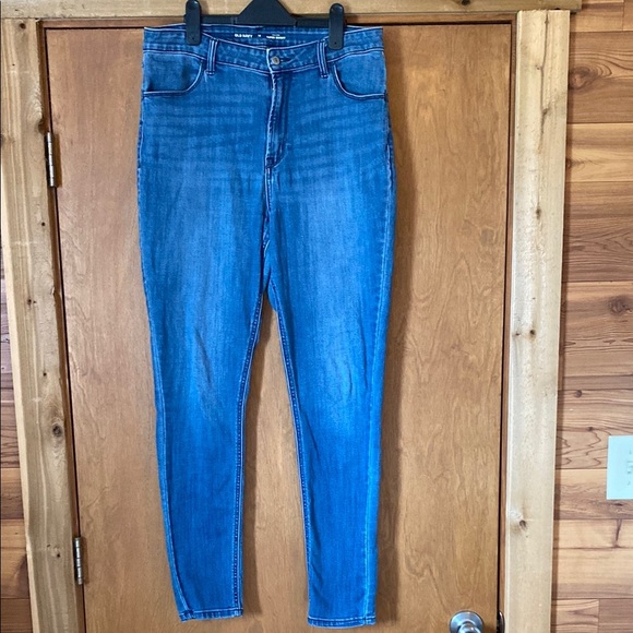 Old Navy Blue Super Skinny High Rise Jeans - Picture 1 of 6